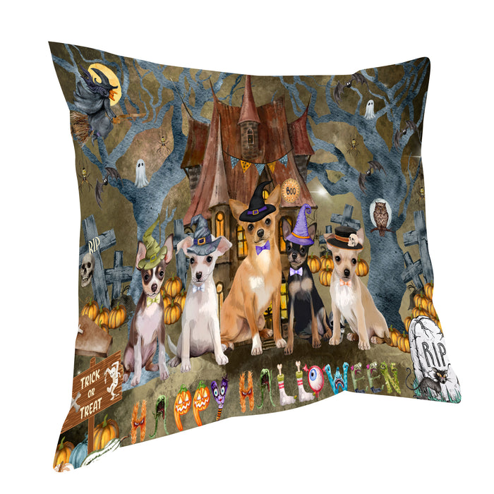 Chihuahua Throw Pillow: Explore a Variety of Designs, Cushion Pillows for Sofa Couch Bed, Personalized, Custom, Dog Lover's Gifts
