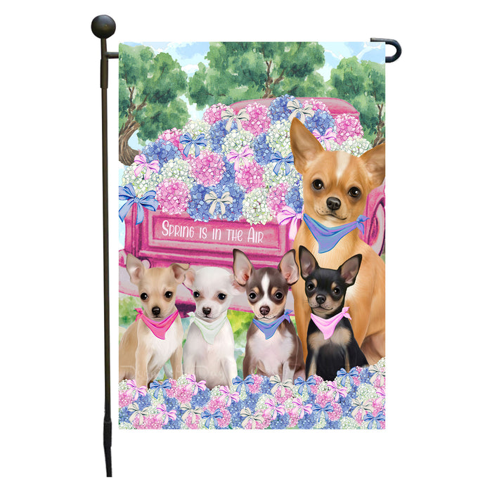 Chihuahua Dogs Garden Flag: Explore a Variety of Personalized Designs, Double-Sided, Weather Resistant, Custom, Outdoor Garden Yard Decor for Dog and Pet Lovers
