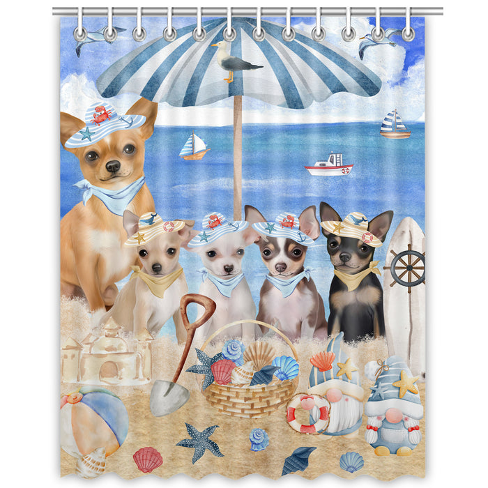 Chihuahua Shower Curtain, Explore a Variety of Custom Designs, Personalized, Waterproof Bathtub Curtains with Hooks for Bathroom, Gift for Dog and Pet Lovers