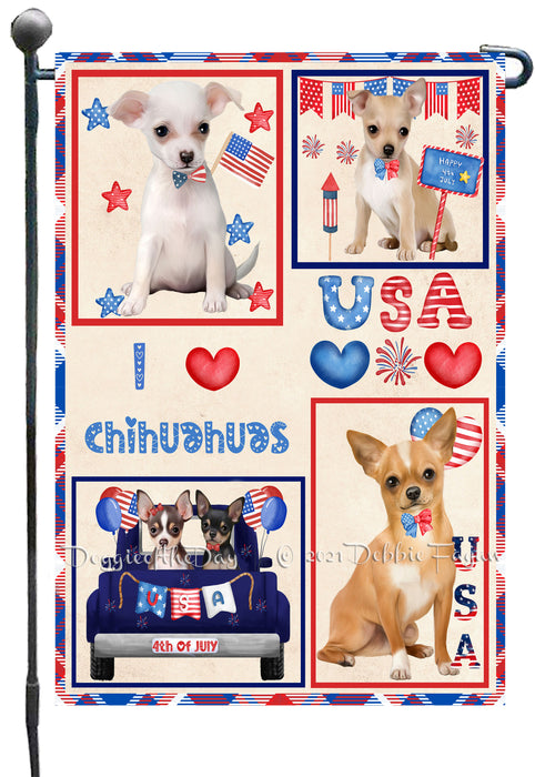 4th of July Independence Day I Love USA Chihuahua Dogs Garden Flag GFLG66889