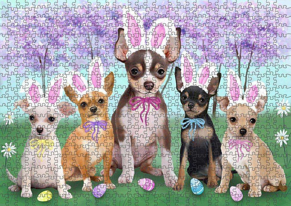 Chihuahuas Dog Easter Holiday Puzzle with Photo Tin PUZL50349