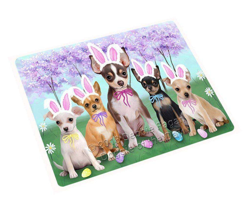 Chihuahuas Dog Easter Holiday Tempered Cutting Board C51174