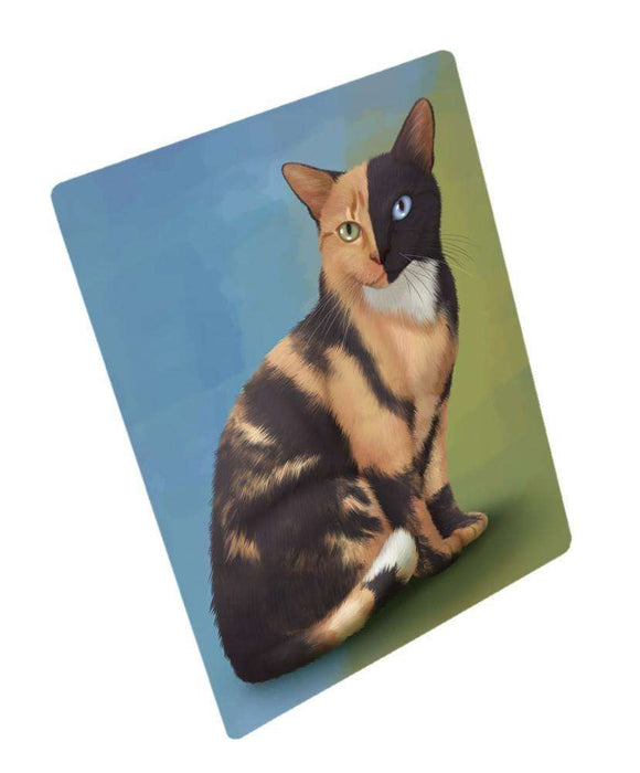 Chimera Cat Art Portrait Print Woven Throw Sherpa Plush Fleece Blanket