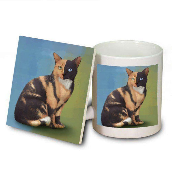 Chimera Cat Mug and Coaster Set
