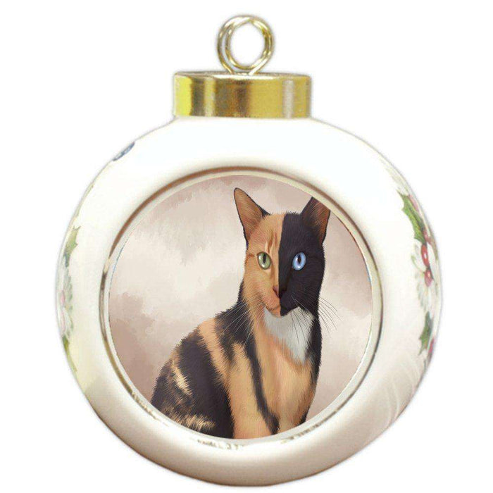 Chimera Cat Round Ball Christmas Ornament