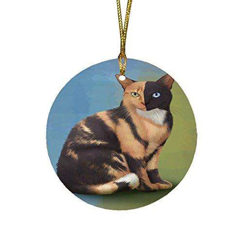 Chimera Cat Round Christmas Ornament