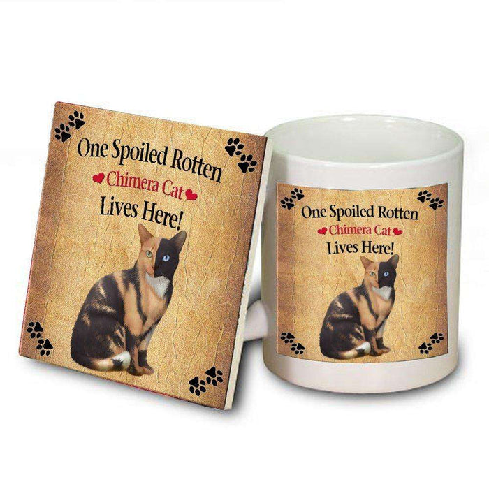 Chimera Spoiled Rotten Cat Mug and Coaster Set