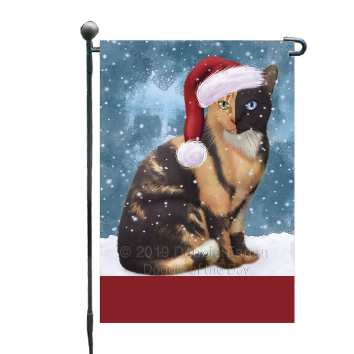 Personalized Let It Snow Happy Holidays Chimera Cat Custom Garden Flags GFLG-DOTD-A62318