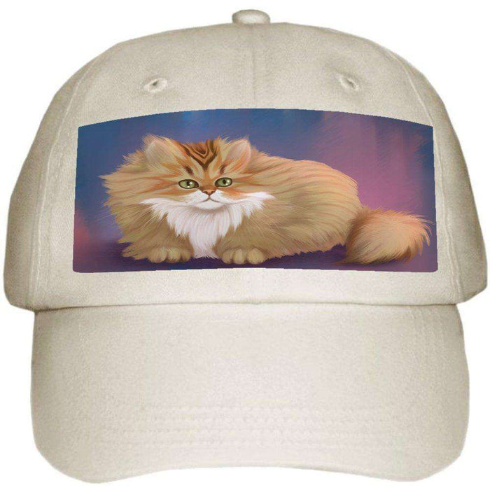 Chinchilla Golden Persian Cat Ball Hat Cap Off White