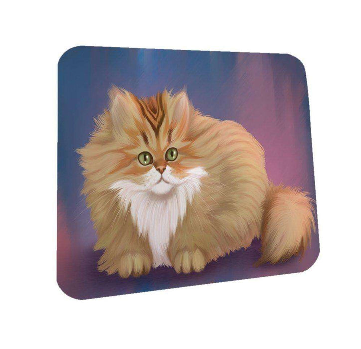 Chinchilla Golden Persian Cat Coasters Set of 4