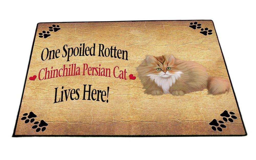 Chinchilla Persian Spoiled Rotten Cat Indoor/Outdoor Floormat