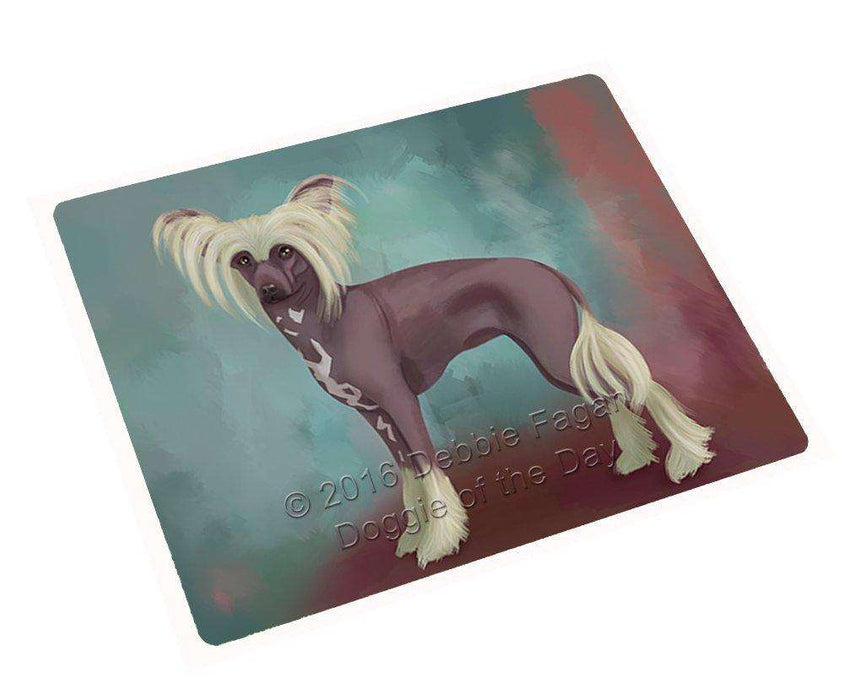 Chinese Crested Dog Art Portrait Print Woven Throw Sherpa Plush Fleece Blanket