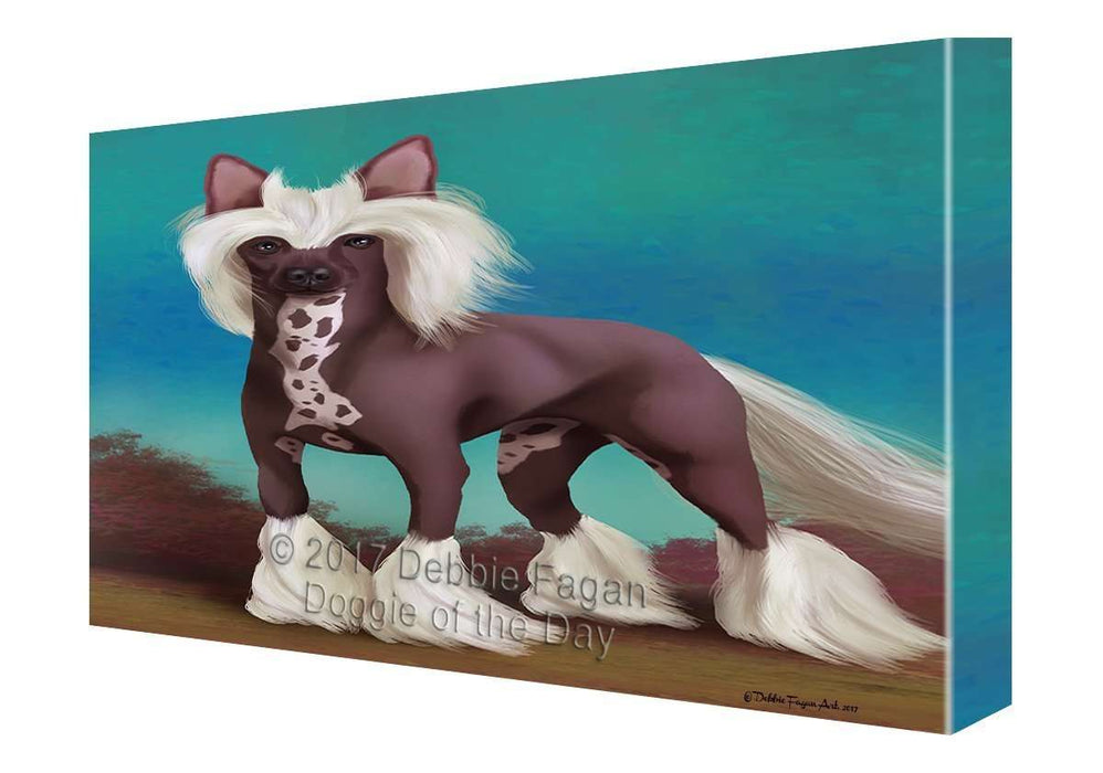 Chinese Crested Dog Canvas Wall Art