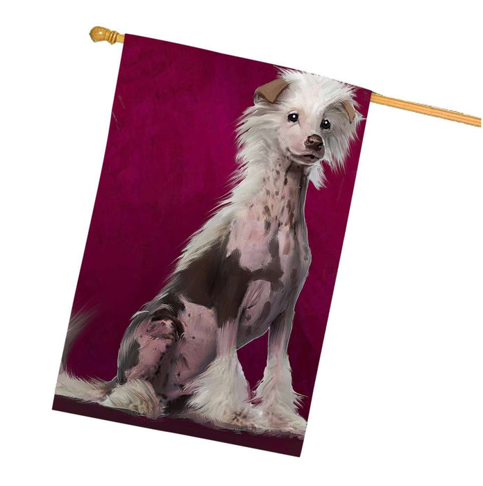 Chinese Crested Dog House Flag FLG48448