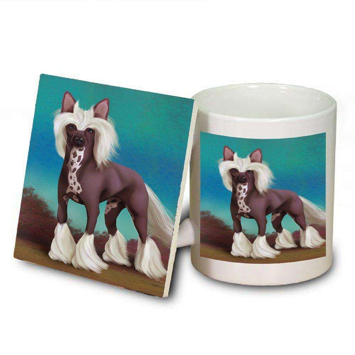 Chinese Crested Dog Mug and Coaster Set