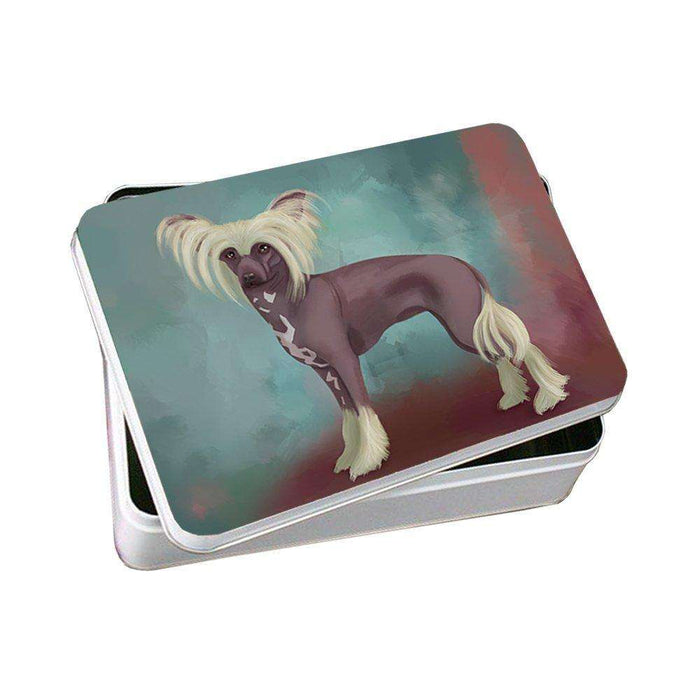 Chinese Crested Dog Photo Storage Tin