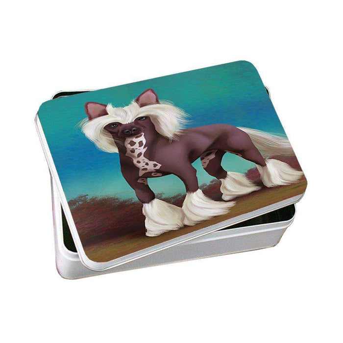 Chinese Crested Dog Photo Storage Tin