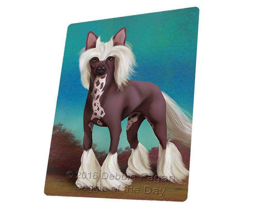 Chinese Crested Dog Tempered Cutting Board