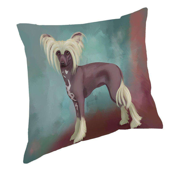 Chinese Crested Dog Throw Pillow