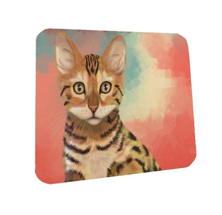 Chinese Li Hua Kitten Cat Coasters Set of 4