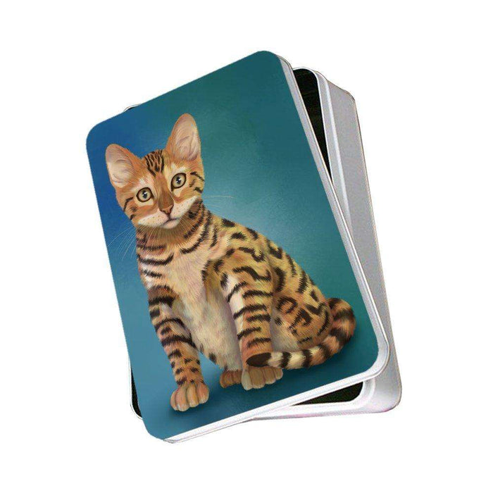 Chinese Li Hua Kitten Cat Photo Tin