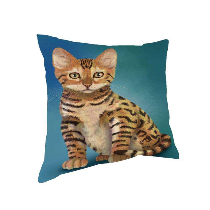 Chinese Li Hua Kitten Cat Throw Pillow