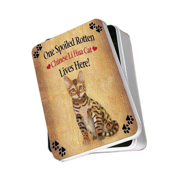 Chinese Li Hua Kitten Spoiled Rotten Cat Photo Storage Tin
