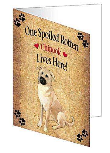 Chinook Spoiled Rotten Dog Handmade Artwork Assorted Pets Greeting Cards and Note Cards with Envelopes for All Occasions and Holiday Seasons