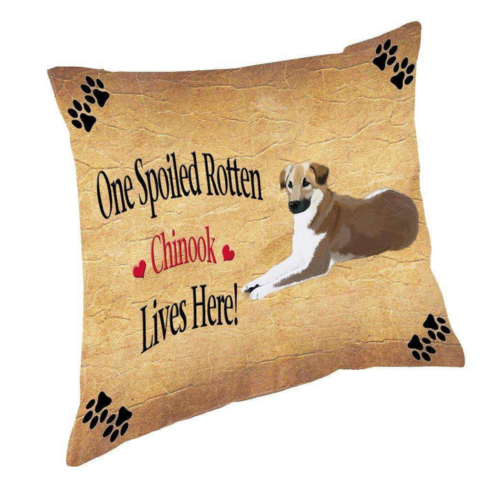 Chinook Spoiled Rotten Dog Throw Pillow