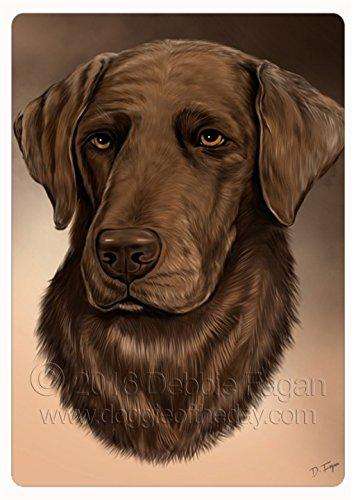 Chocolate Labrador Retriever Dog Art Portrait Print Large Cutting Board