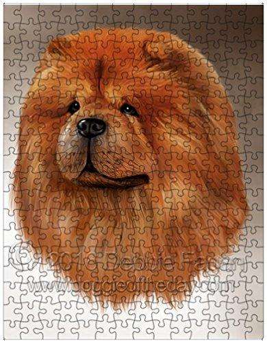 Chow Chow Dog Art Portrait Print 300 Pc. Puzzle with Photo Tin