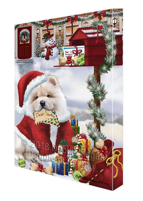 Chow Chow Dog Dear Santa Letter Christmas Holiday Mailbox Canvas Print Wall Art Décor CVS102869