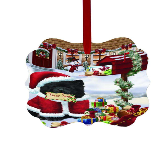 Chow Chow Dog Dear Santa Letter Christmas Holiday Mailbox Double-Sided Photo Benelux Christmas Ornament LOR49031