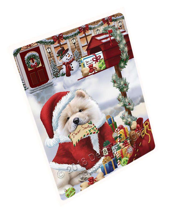 Chow Chow Dog Dear Santa Letter Christmas Holiday Mailbox Large Refrigerator / Dishwasher Magnet RMAG84228