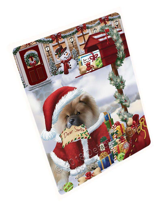 Chow Chow Dog Dear Santa Letter Christmas Holiday Mailbox Large Refrigerator / Dishwasher Magnet RMAG84234