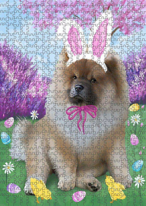 Chow Chow Dog Easter Holiday Puzzle with Photo Tin PUZL50370