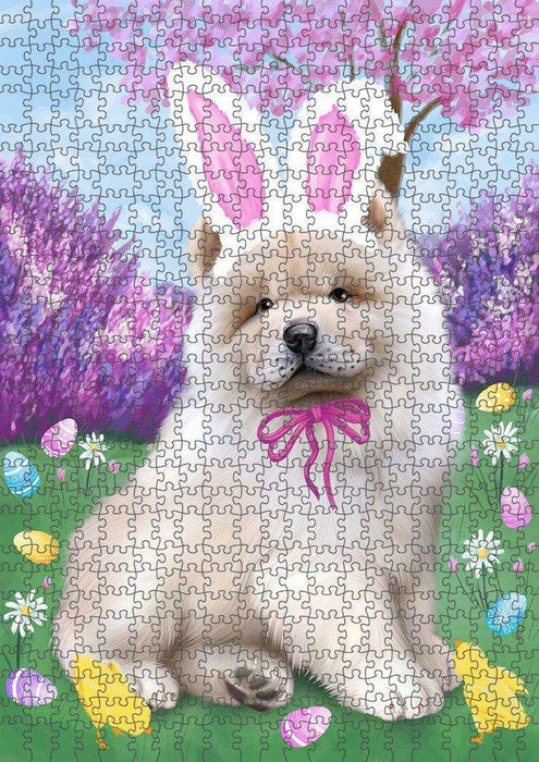 Chow Chow Dog Easter Holiday Puzzle with Photo Tin PUZL50373
