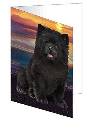 Chow Chow Dog Handmade Artwork Assorted Pets Greeting Cards and Note Cards with Envelopes for All Occasions and Holiday Seasons D274
