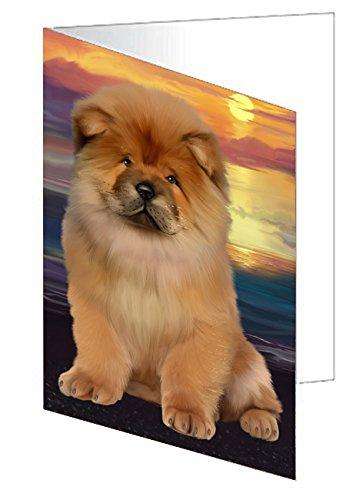 Chow Chow Dog Handmade Artwork Assorted Pets Greeting Cards and Note Cards with Envelopes for All Occasions and Holiday Seasons D276