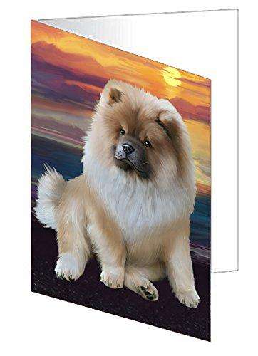 Chow Chow Dog Handmade Artwork Assorted Pets Greeting Cards and Note Cards with Envelopes for All Occasions and Holiday Seasons D277