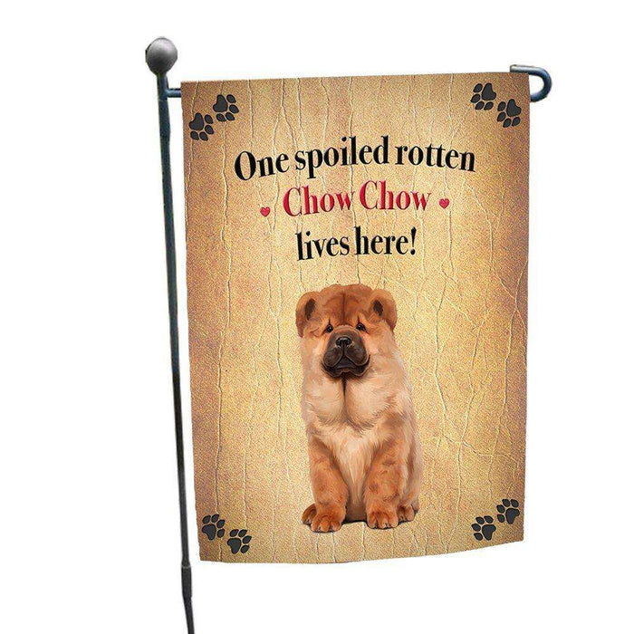 Chow Chow Spoiled Rotten Dog Garden Flag
