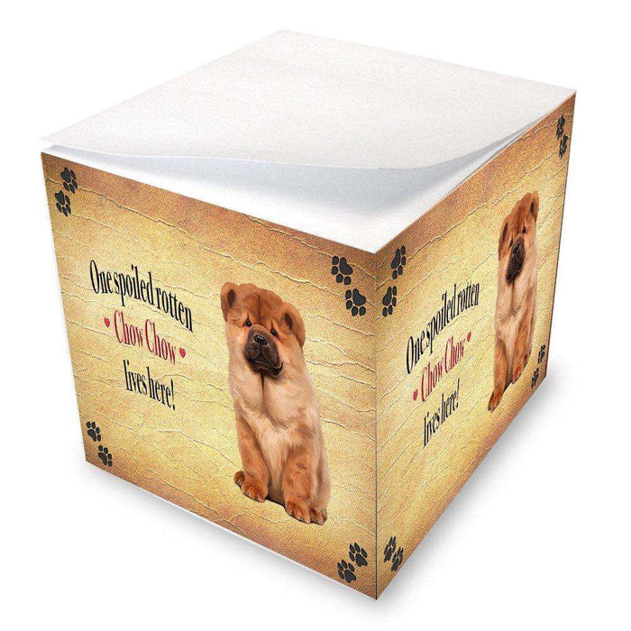 Chow Chow Spoiled Rotten Dog Note Cube