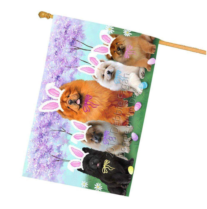 Chow Chows Dog Easter Holiday House Flag FLG49073