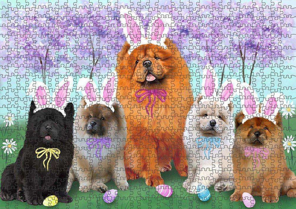 Chow Chows Dog Easter Holiday Puzzle with Photo Tin PUZL50367