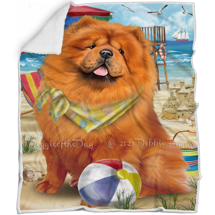 Pet Friendly Beach Chow Chow Dog Blanket BLNKT65874