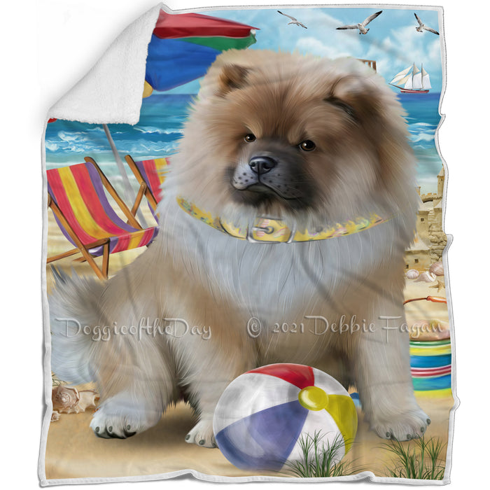 Pet Friendly Beach Chow Chow Dog Blanket BLNKT65883