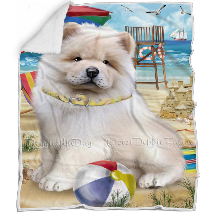 Pet Friendly Beach Chow Chow Dog Blanket BLNKT65901