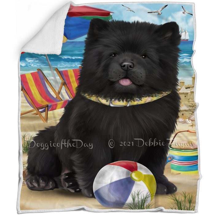 Pet Friendly Beach Chow Chow Dog Blanket BLNKT65910