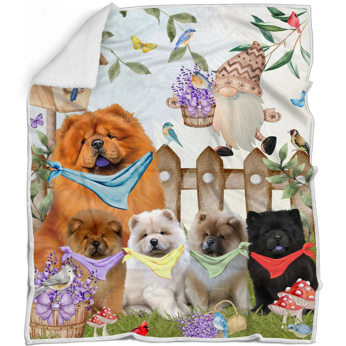Chow Chow Blanket: Explore a Variety of Personalized Designs, Bed Cozy Sherpa, Fleece and Woven, Custom Dog Gift for Pet Lovers