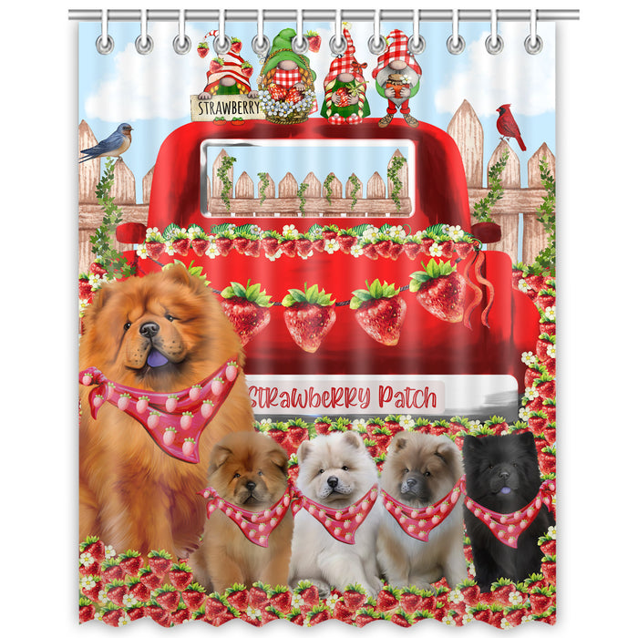 Chow Chow Shower Curtain, Personalized Bathtub Curtains for Bathroom Decor with Hooks, Explore a Variety of Designs, Custom, Pet Gift for Dog Lovers